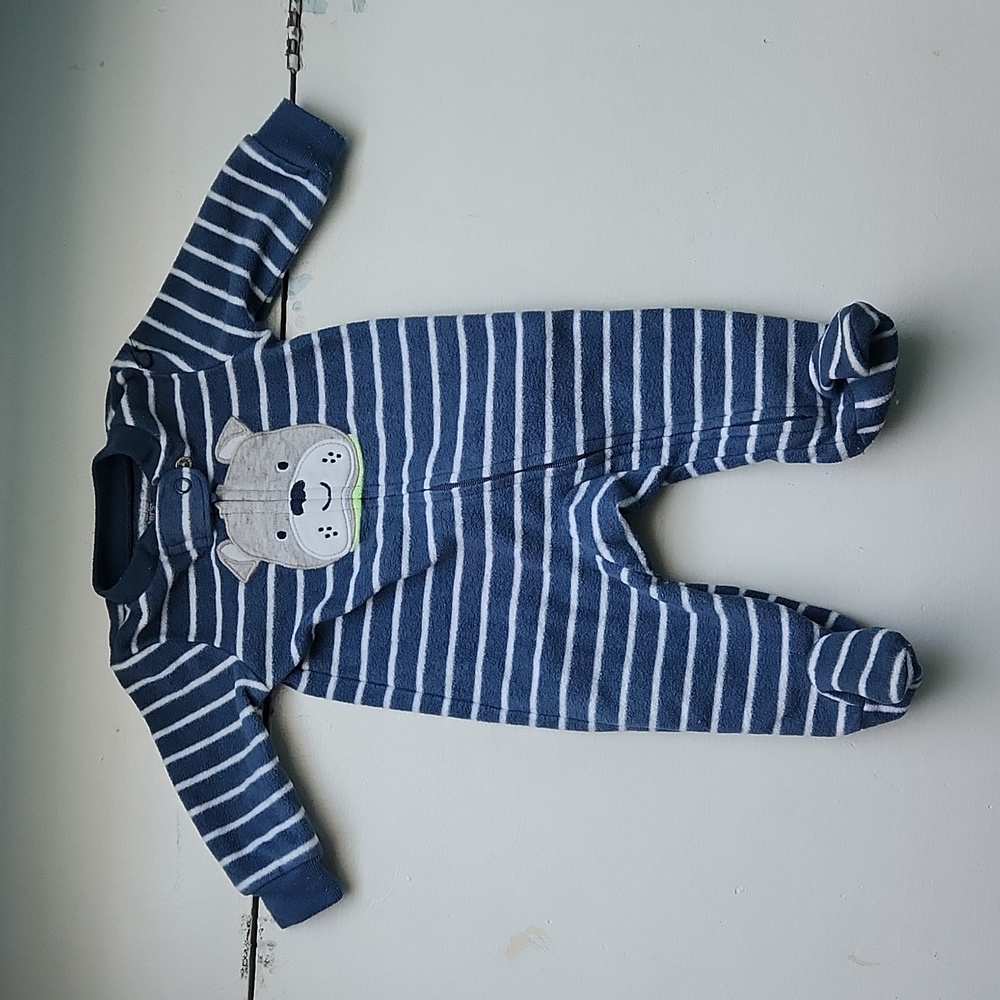 Carter's newborn fleece footie